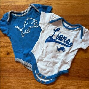 NFL Detroit Lions Blue and White Baby Bodysuit